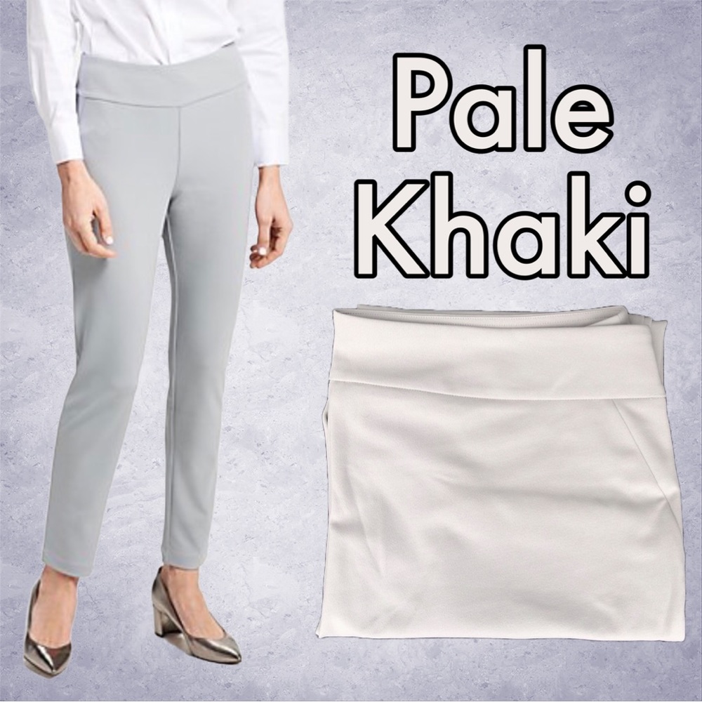 Linea by Louis Dell'Olio Knit Pull-On Slim Ankle Pants NWT 2X A265615 Pale Khaki